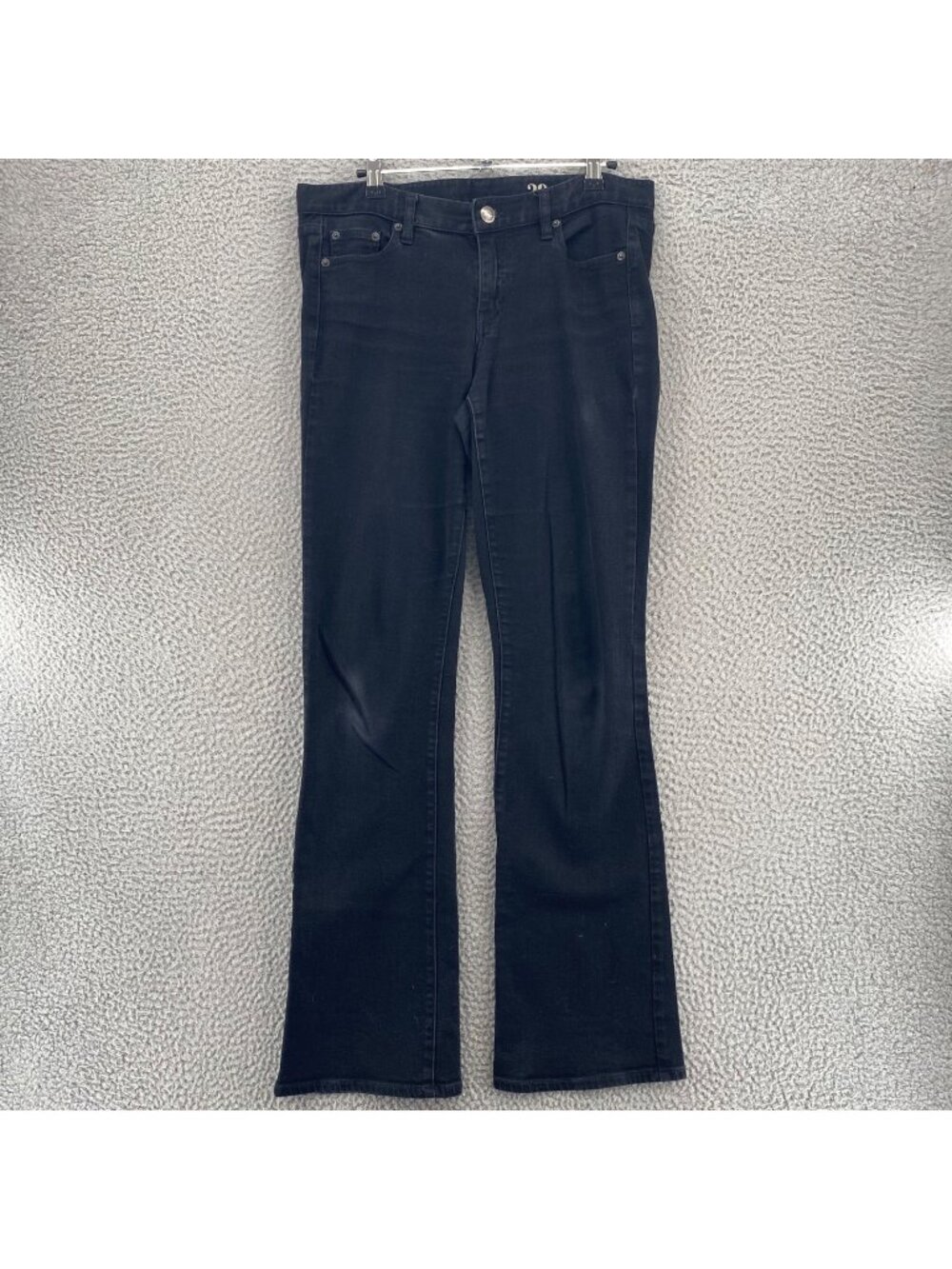 J Crew Jeans Womens 29 Black Dark Wash Denim Bootcut Mid Rise Pockets Stretch